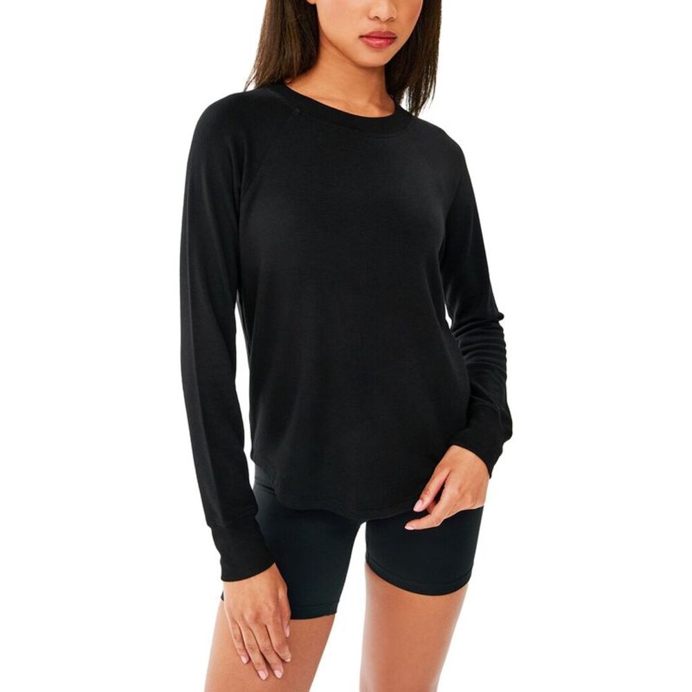 Splits59 Womens  Warm Up Fleece Sweatshirt, Black